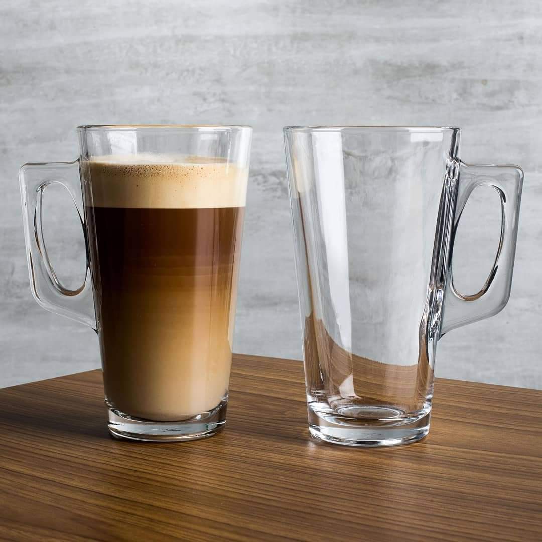 Pasabahce Vela Glass Coffee Mug 385ml 2pcs 23546