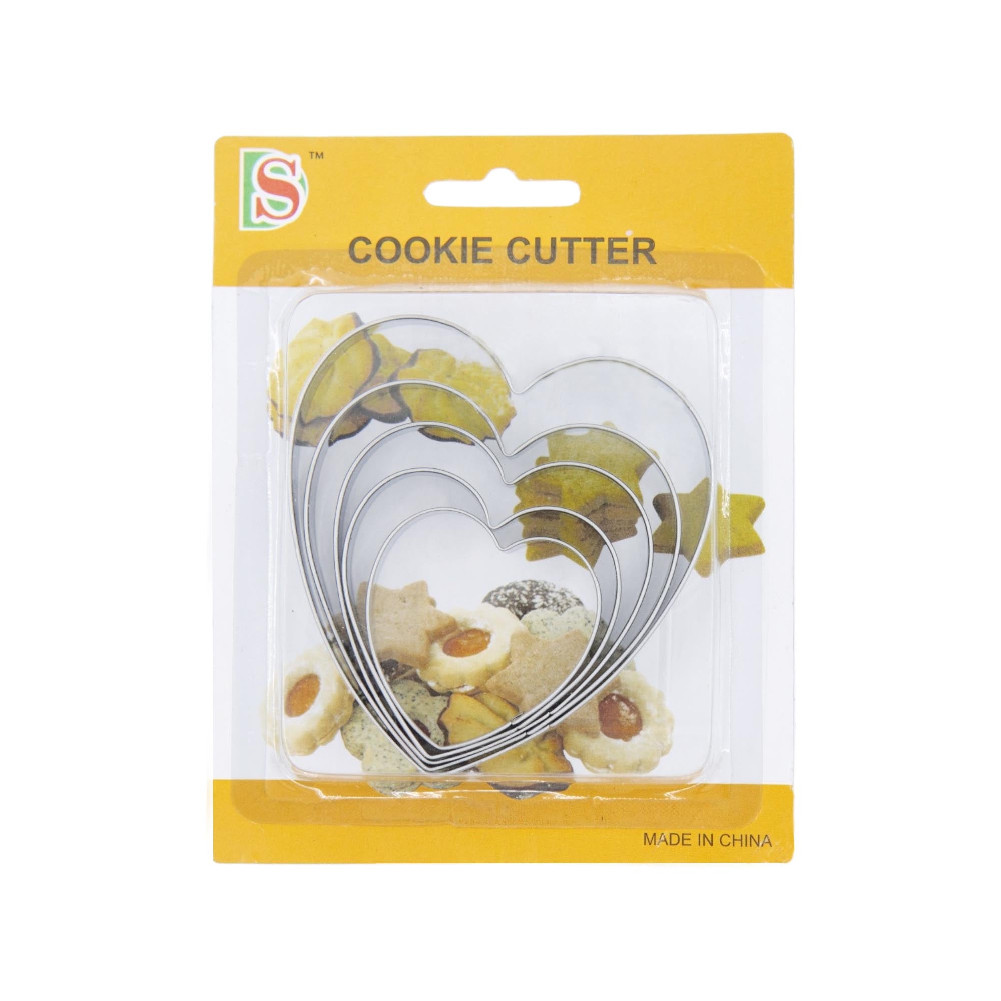 Cookie Cutters Metal  Heart Design 5pack 1848