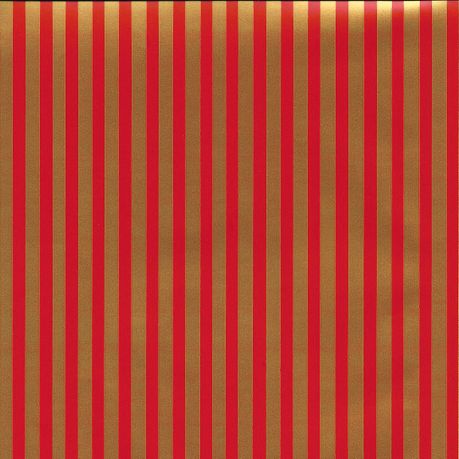 Gift Wrapping Counter Roll Broad Stripe Red-Gold 52gsm 490mmx100mtr
