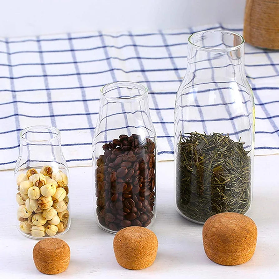 Borosilicate Glass Bottle 700ml with Cork Lid GL2910