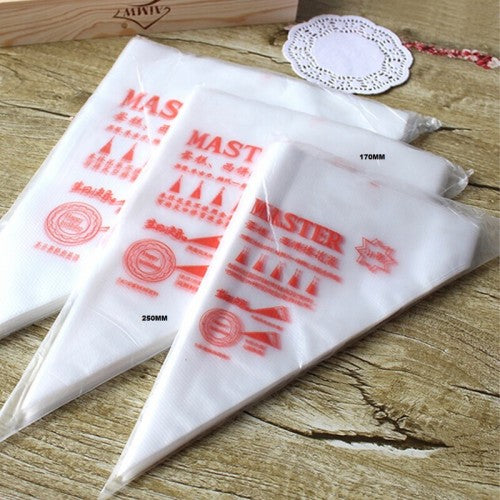 Plastic Piping Pastry Bags 25x35cm HDPE 100pack