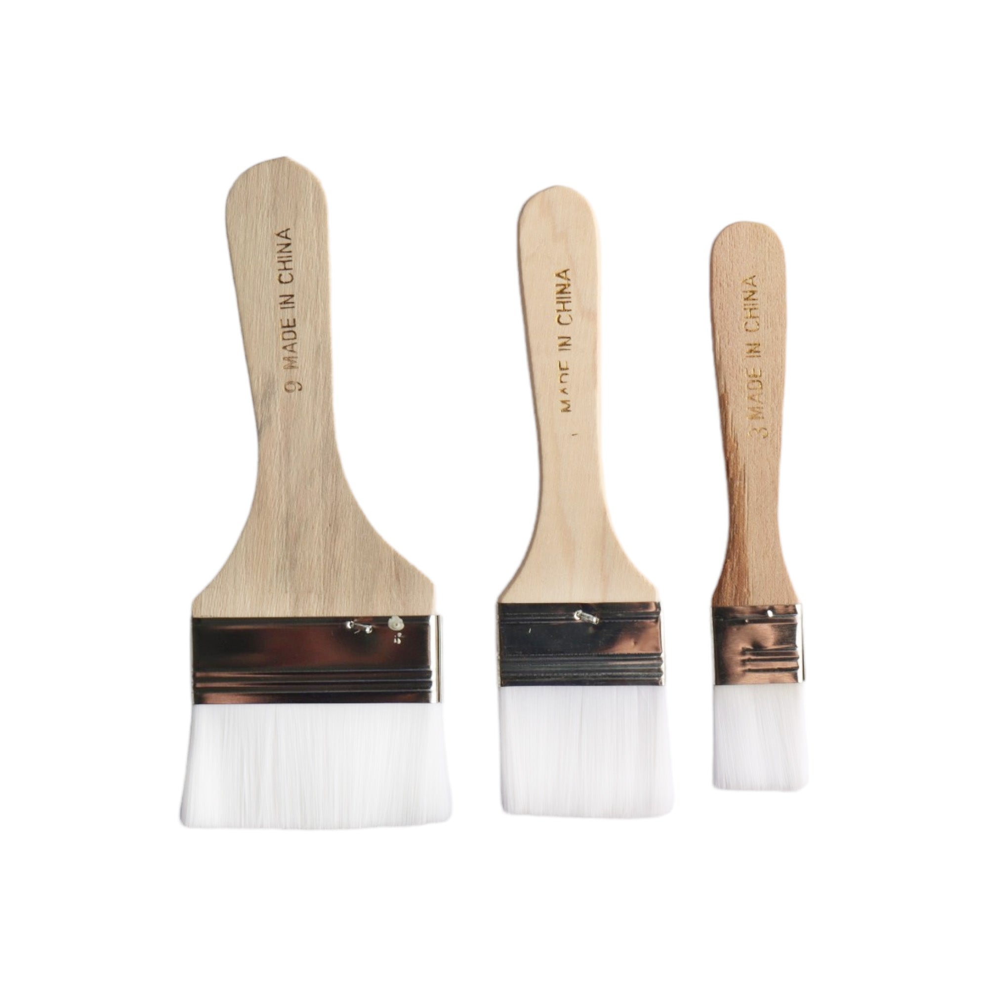 Paint Brushes Wooden 3pack