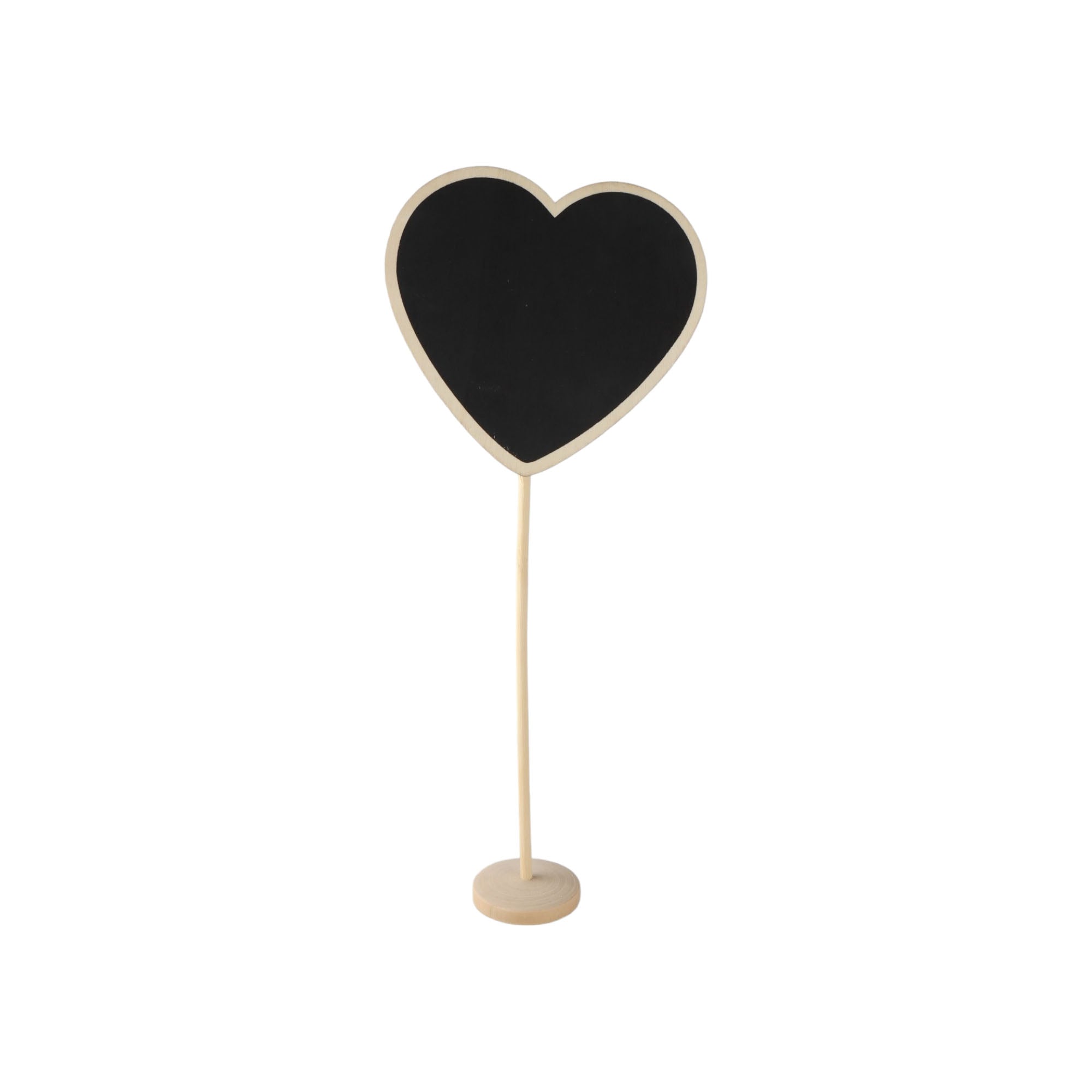 Heart Chalkboard Wooden Stand 16x15cm Black Board Notes for Parties