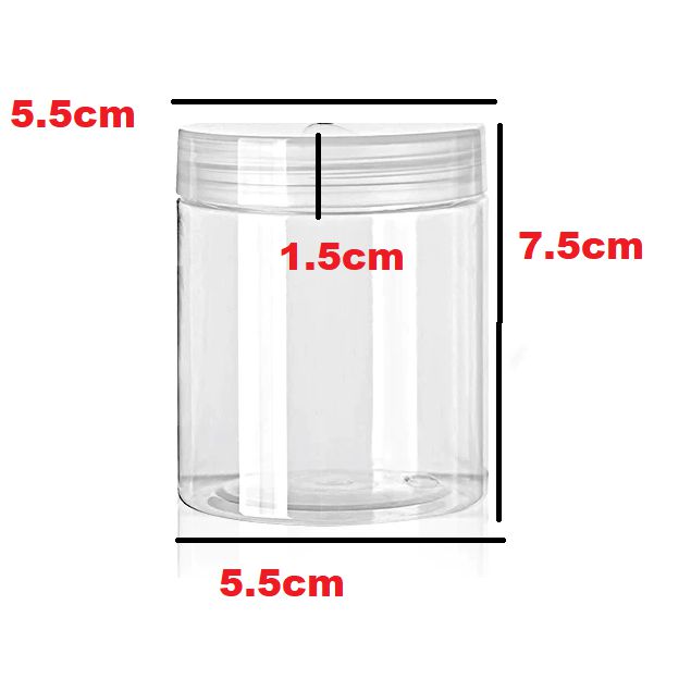 100ml PET Plastic Jar 5.5x7.5cm Bottle