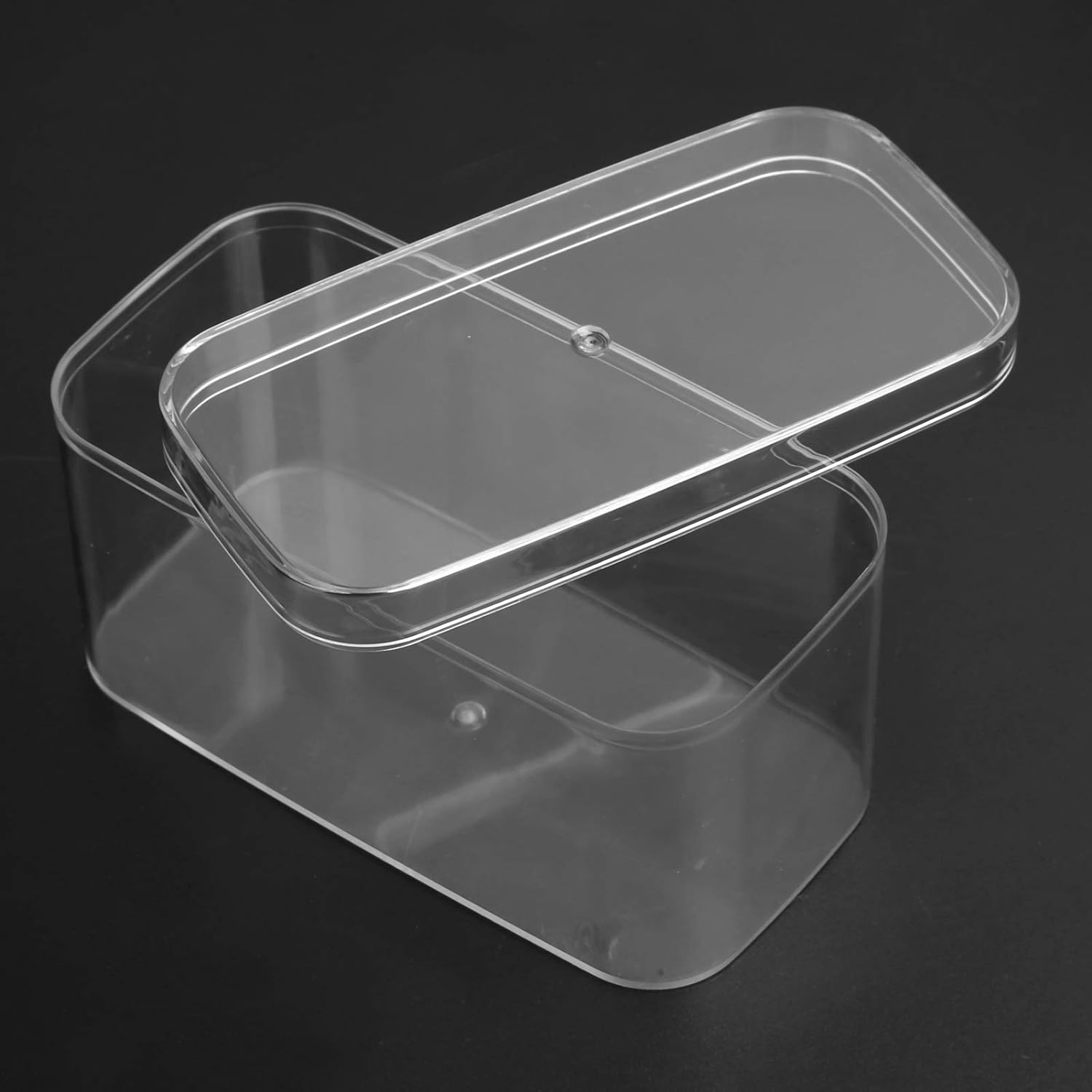 Acrylic Gift Box Rectangular 12.8x6cm Rounded Corners and Lid