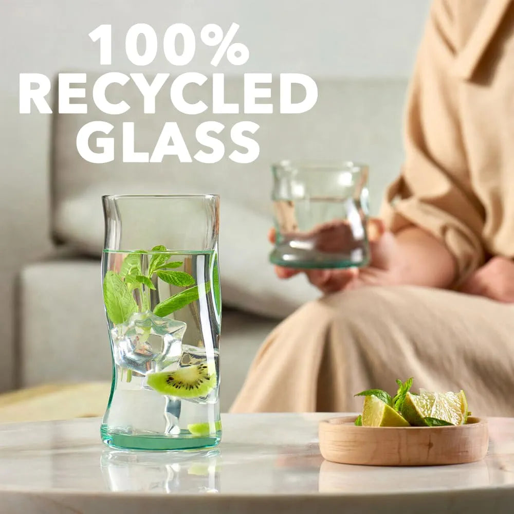 Pasabahce Amorf Hiball Glass Tumbler 440ml Recycle 4pack