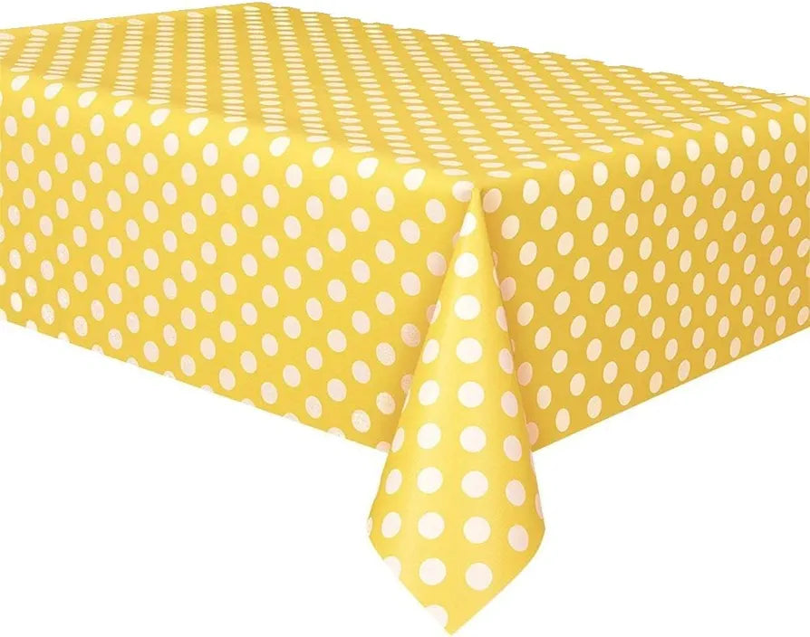 Party Table Cloth Plastic Polka Dot 137x183cm