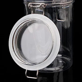 Airtight Plastic Preserve Jar Container with Clip Clamp Lid