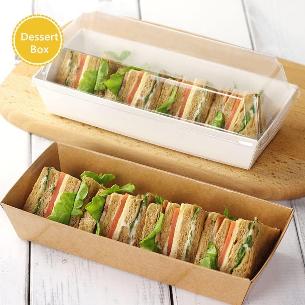 Disposable Take Away Kraft Food Container 17.5x7.5cm 10pack