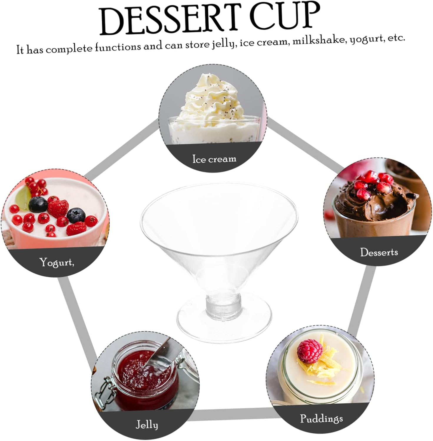 Acrylic Mini Dessert Martini Cup 170ml 25pack