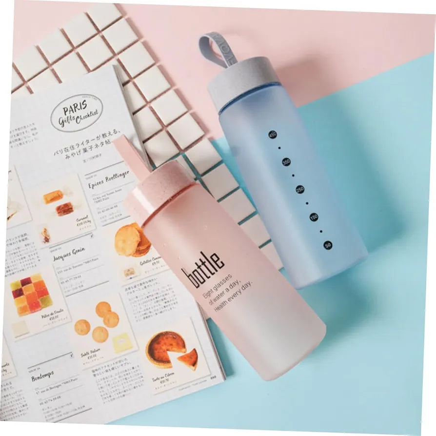 500ml Frosted Sports Water Bottle 19cm Patterned