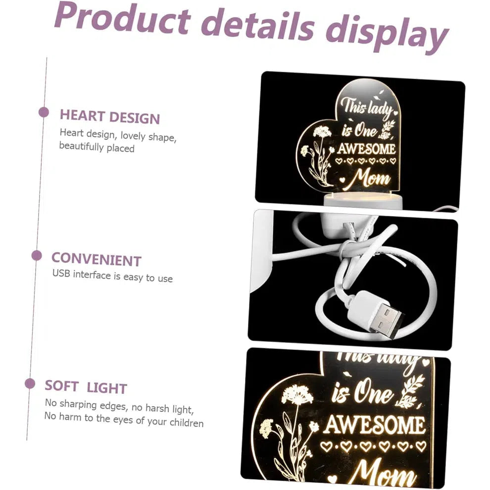 3D Light Night Stand - Awesome Mom Gift