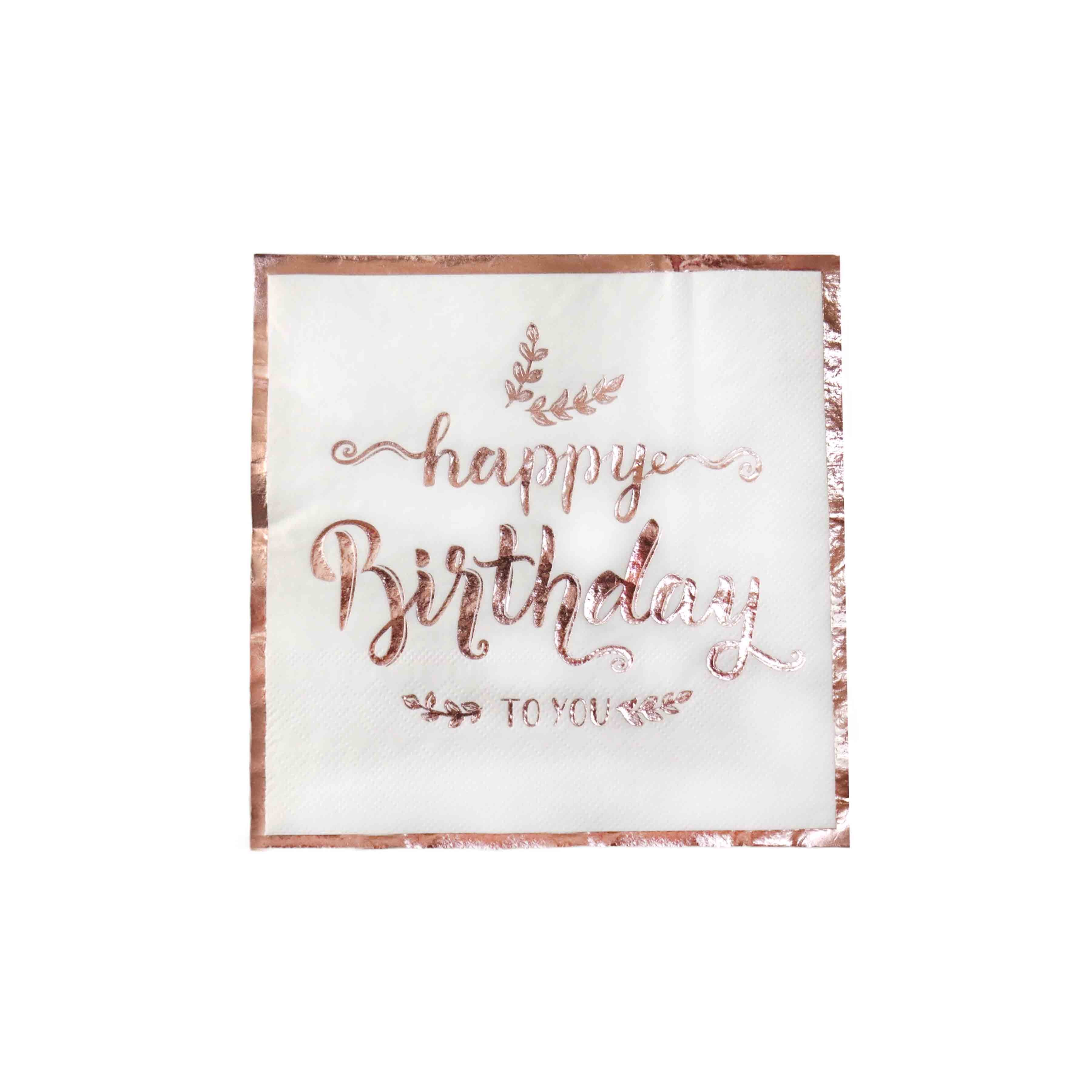 Happy Birthday Luncheon Napkin Paper Serviettes 33x33cm 16pc