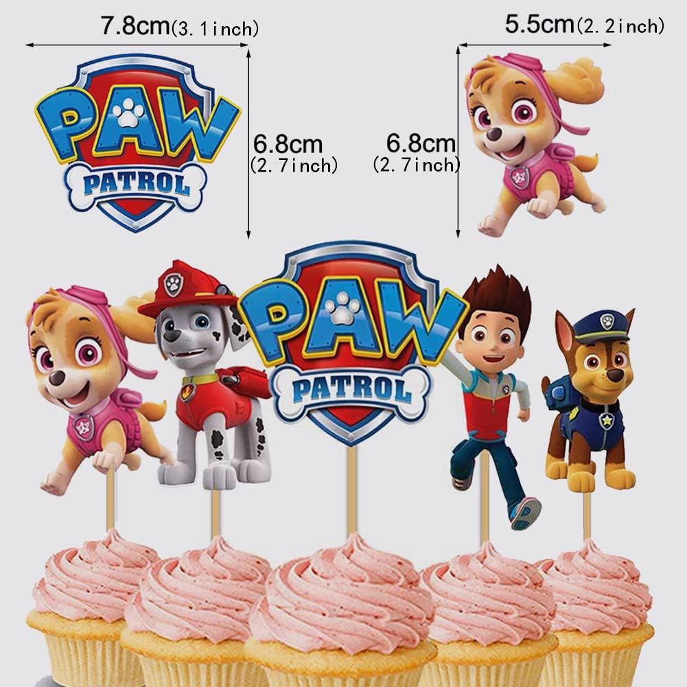 Disney Paw Patrol Cake Topper 8pc Set
