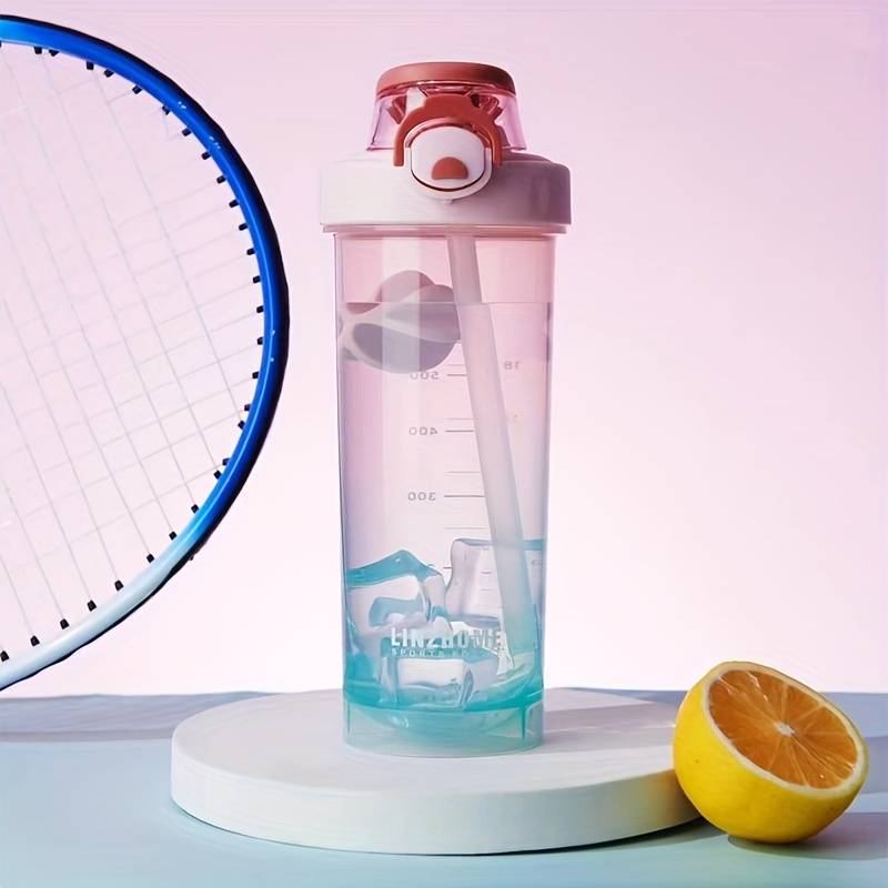 Linzhome Plastic Shaker Bottle with Ball 800ml 1pc