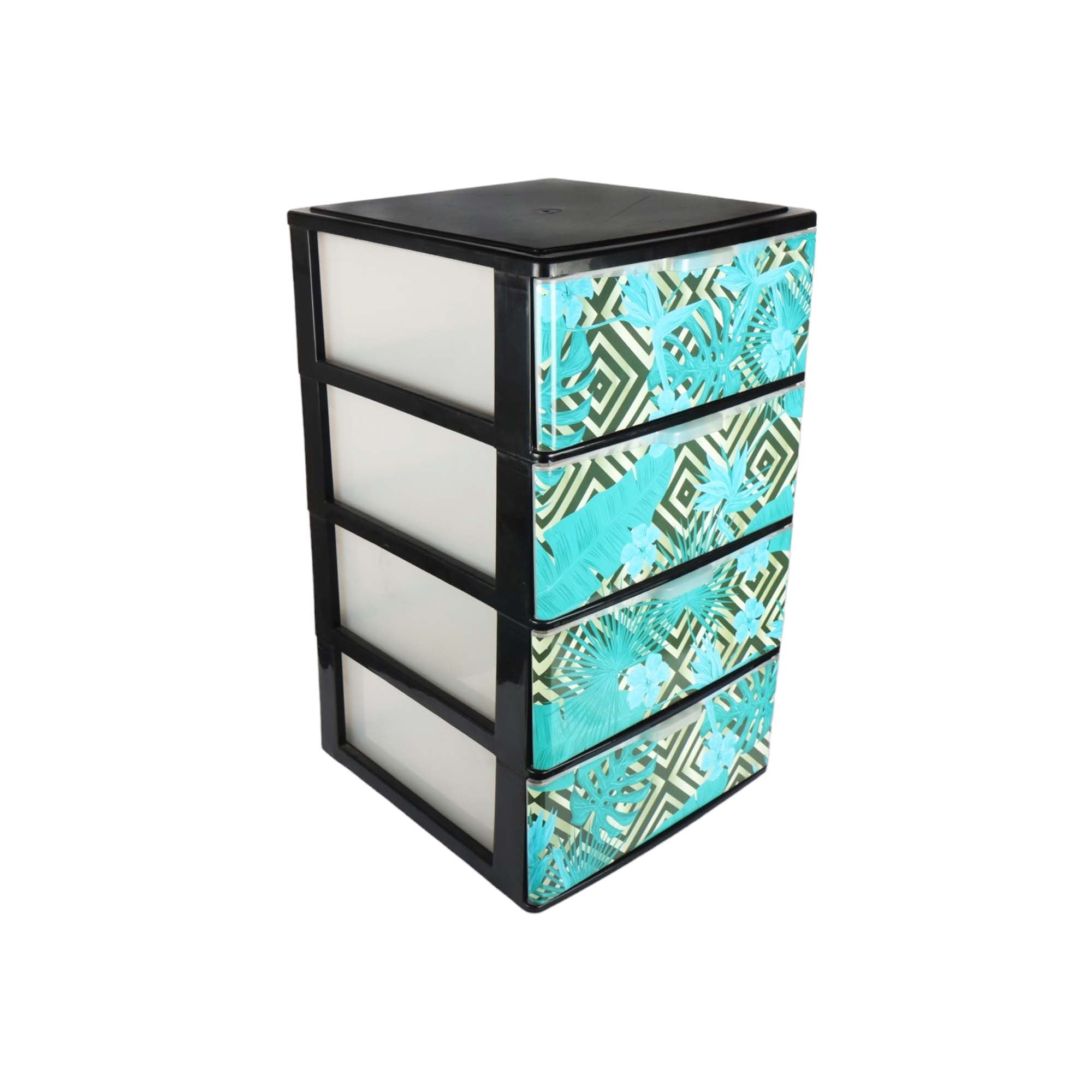 Nu Ware Storage 4 Drawer with Leaves Print 380x370x626