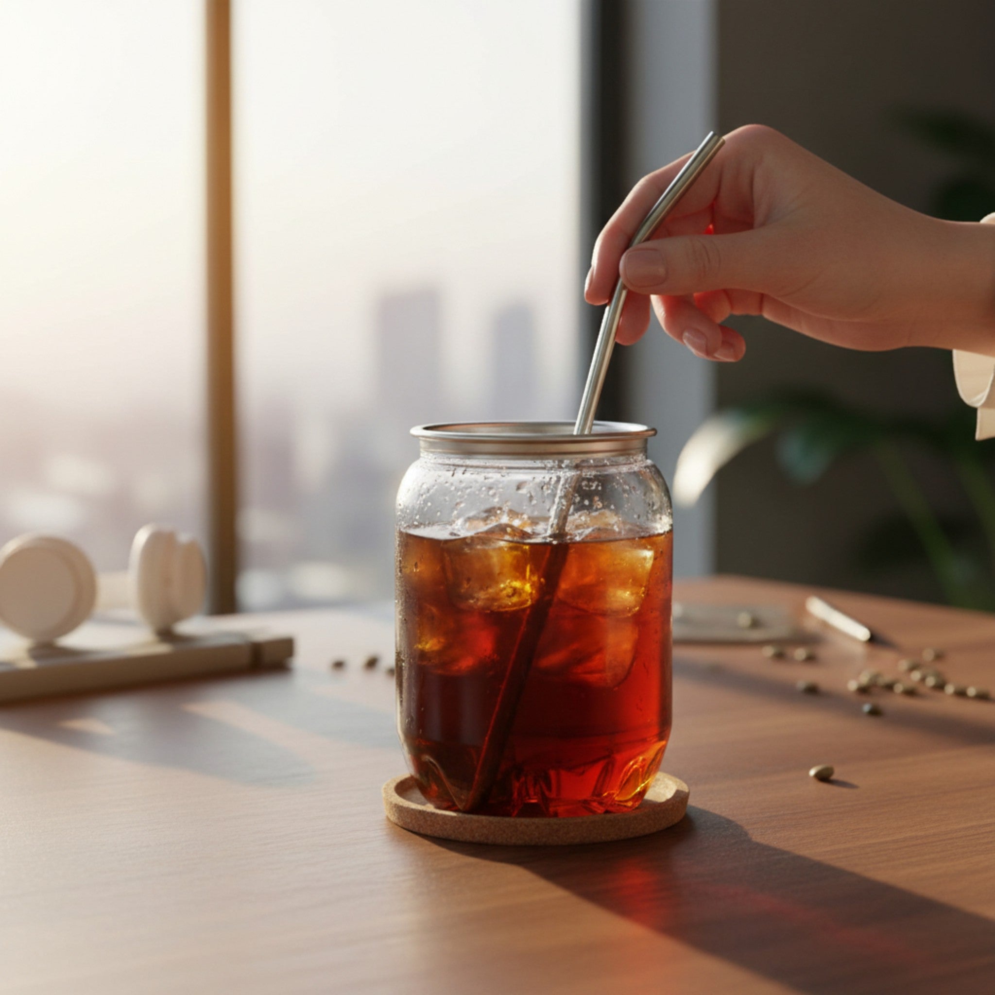 350ml Five-Cornered Bottom Food Grade Plastic Drinking Clear Can with Aluminium Pull Tab Lid