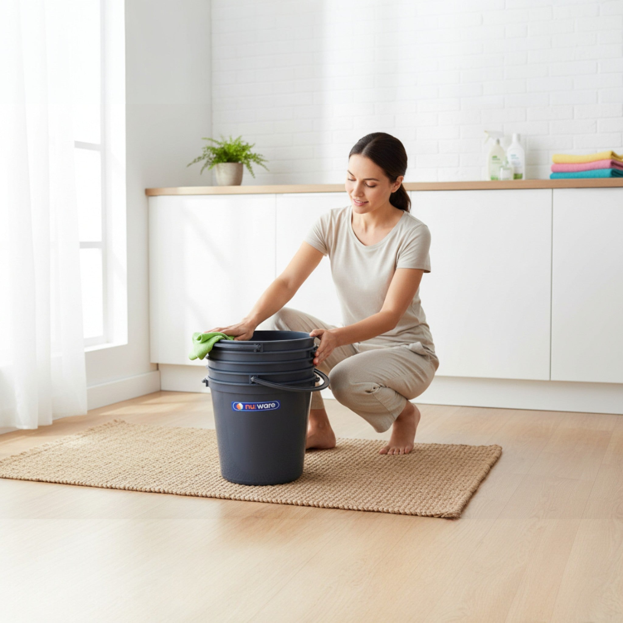 9L Plastic Bucket No-Lid Nu Ware