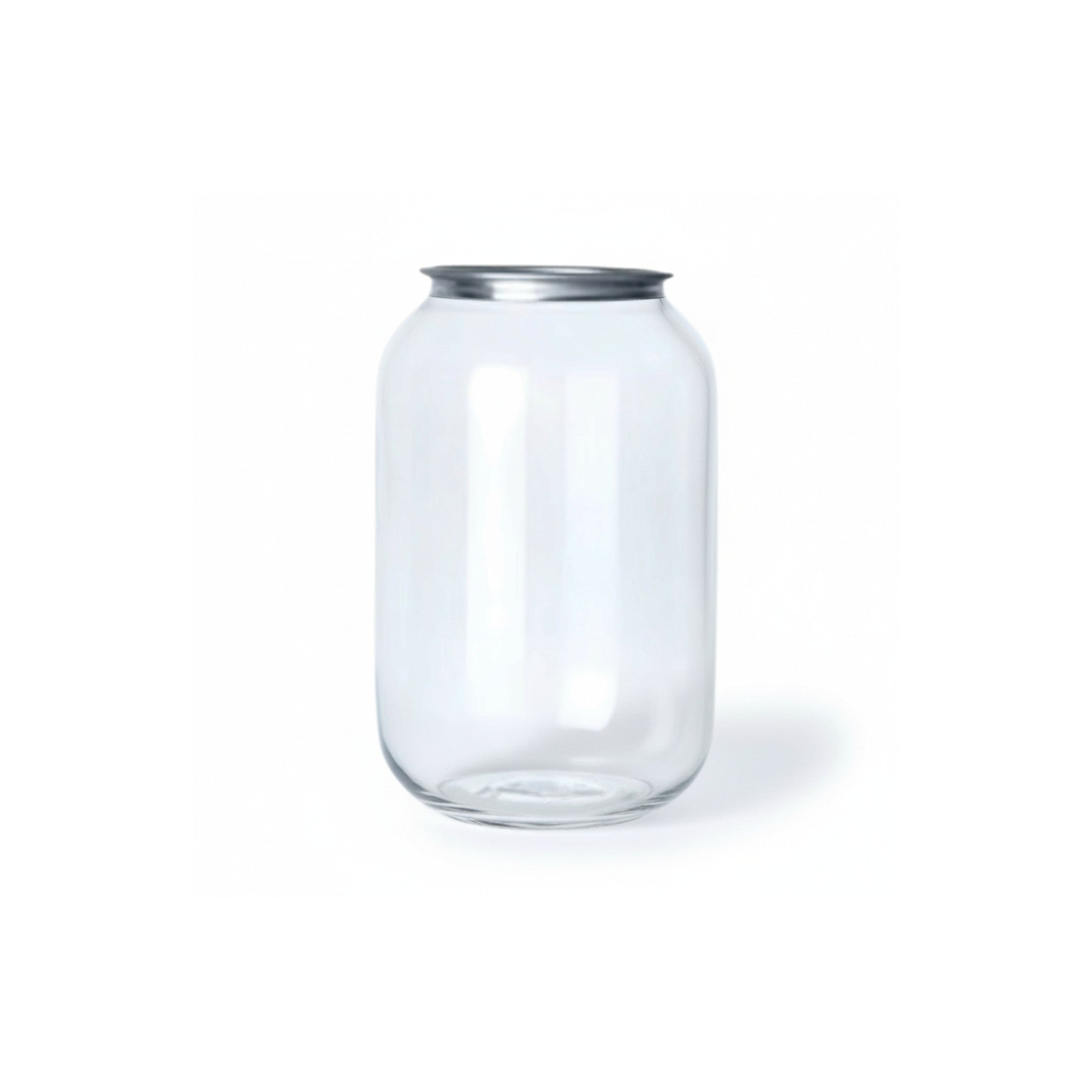 550ml Round Shaped Food Grade Plastic Drinking Clear Can with Aluminium Pull Tab Lid