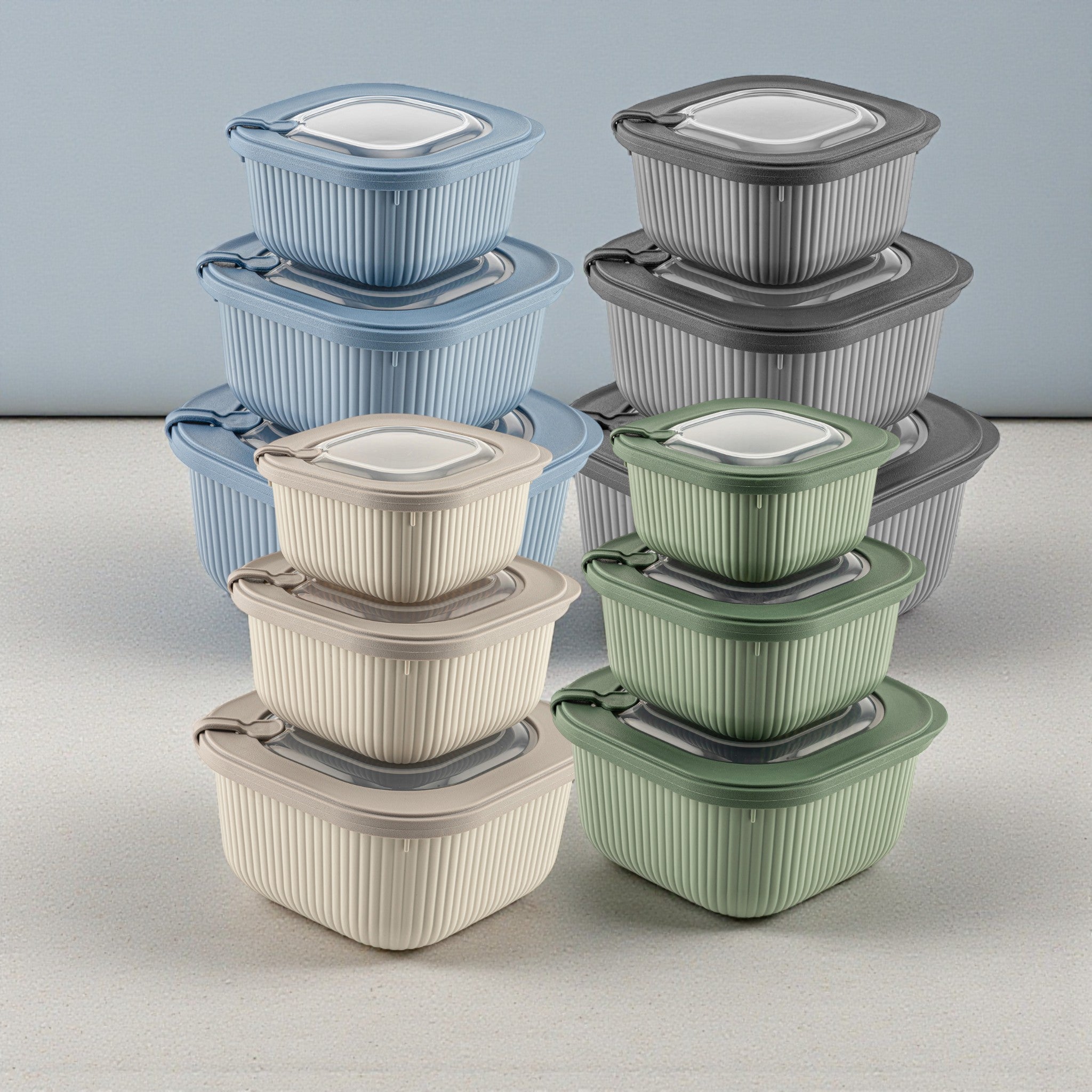 Plastic Elegant line Storage Container 3pc Set