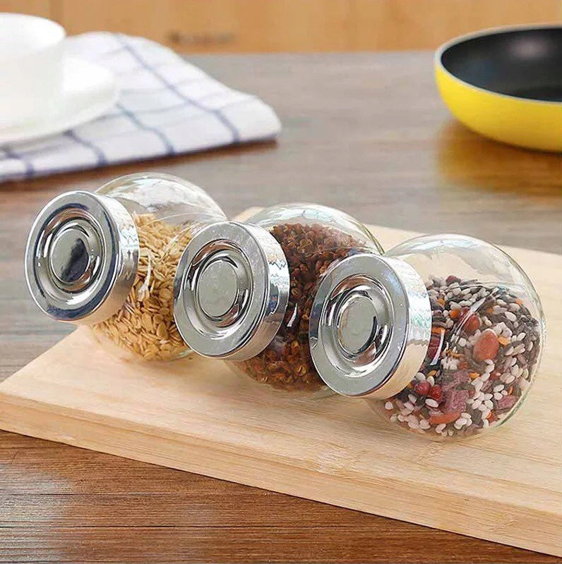 Glass Spice Jar 200ml Bottle with Lid 5x7.5cm ZLF-2023-066