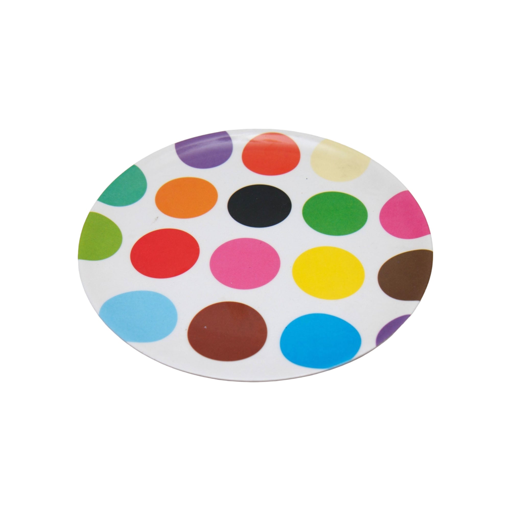 Melamine Side Plate with Color Dots 9cm