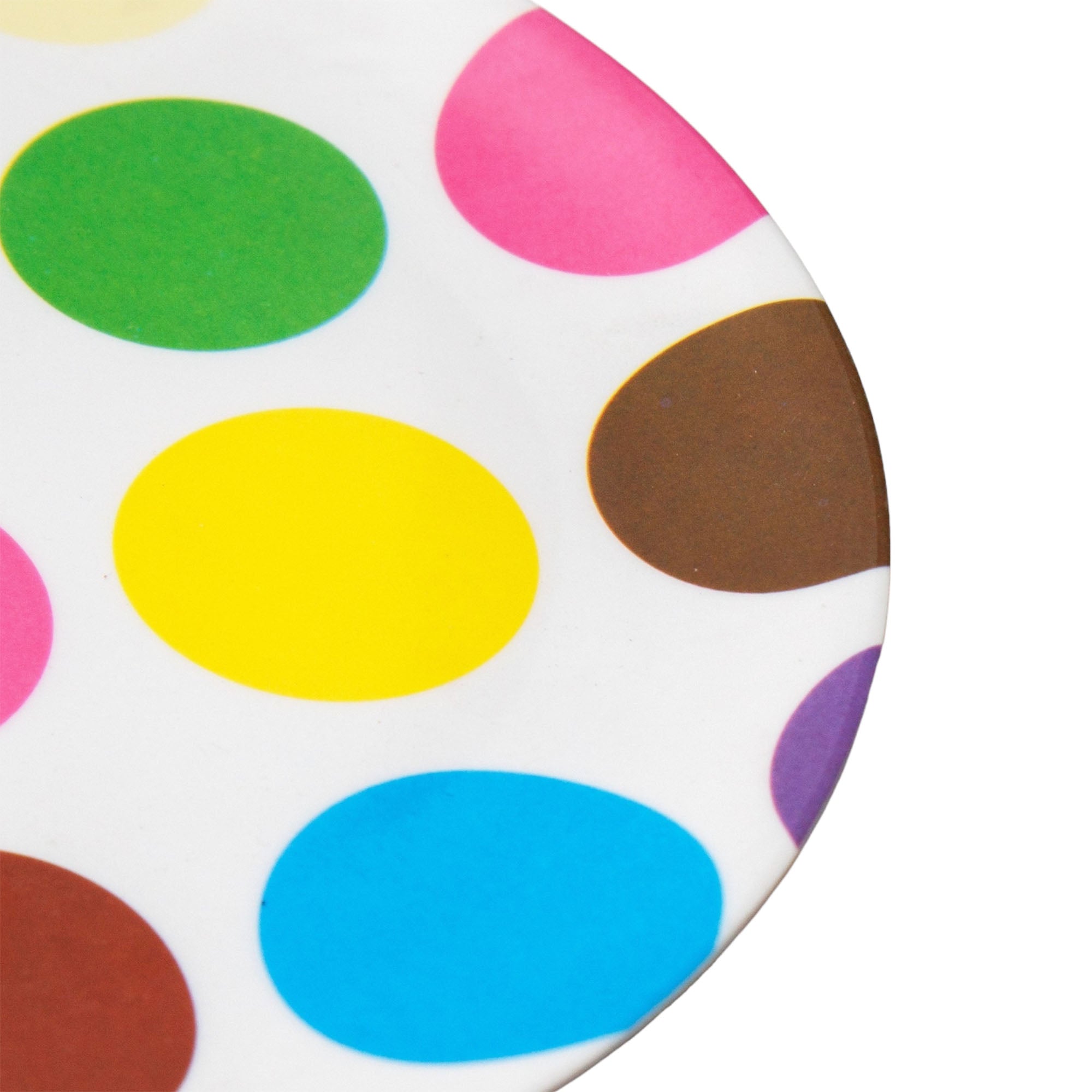 Melamine Side Plate with Color Dots 9cm