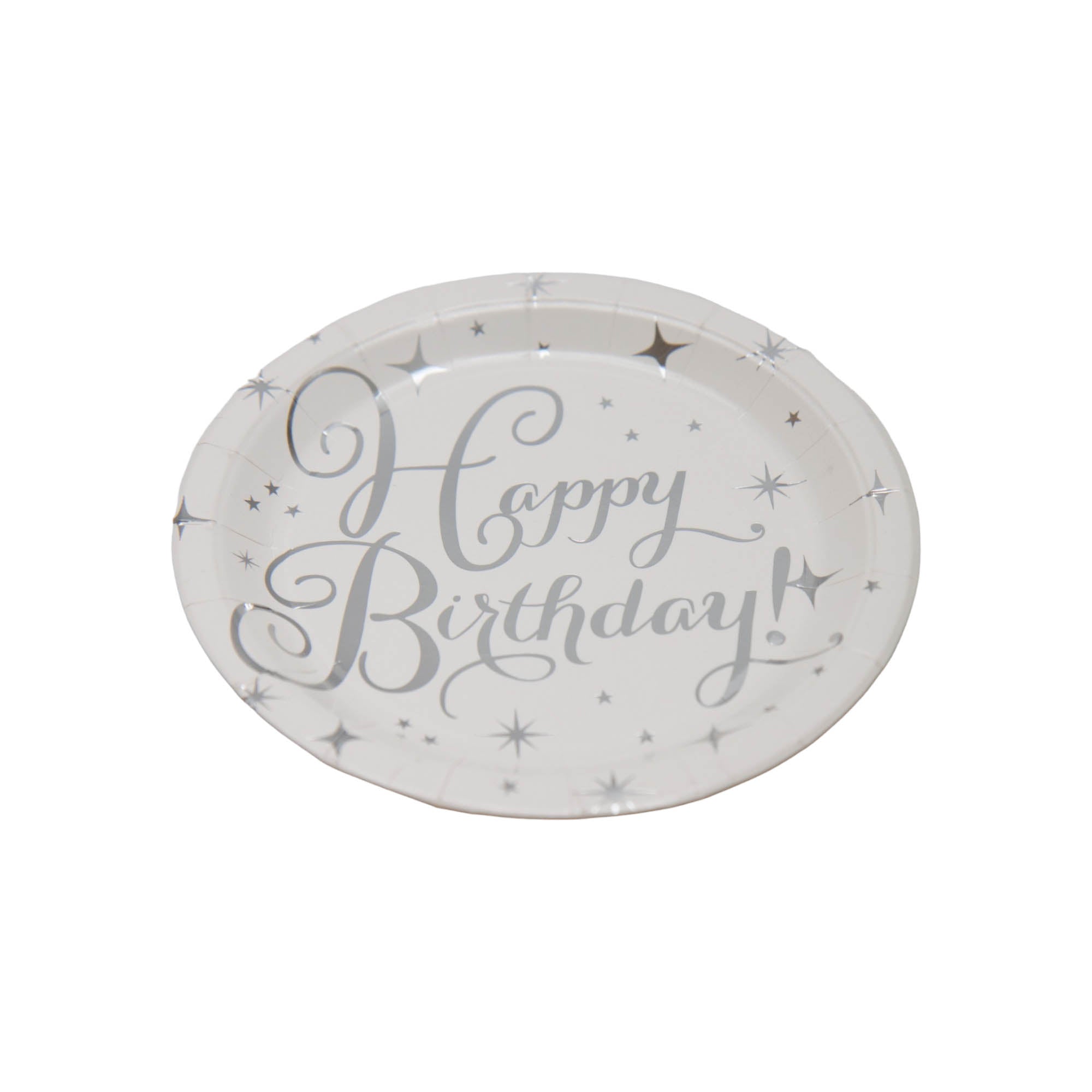 Party Paper Plate 7inch Happy Birthday 10pc