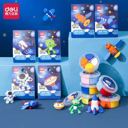 Deli Soft Clay Assorted 67839 4 Color