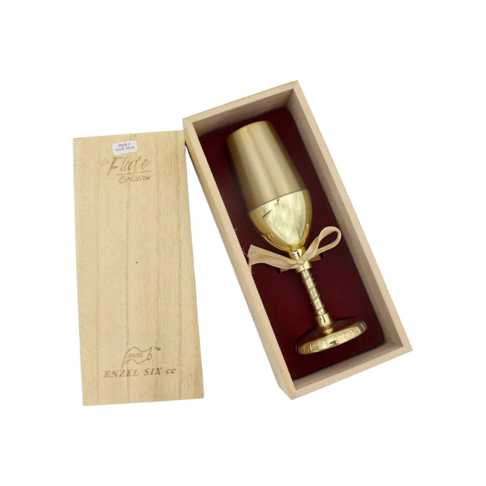 La Flute Corkscrew Bottle Opener in Wooden Gift Box