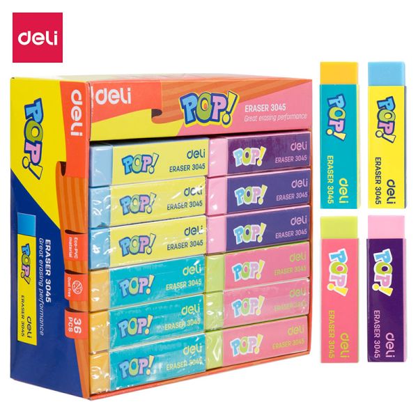 Deli Eraser 60x15x15mm Assorted