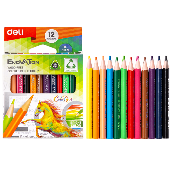 Deli Short Pencil Colours 8.5cm 12pack