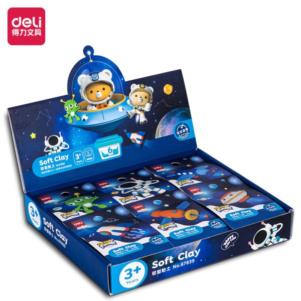 Deli Soft Clay Assorted 67839 4 Color