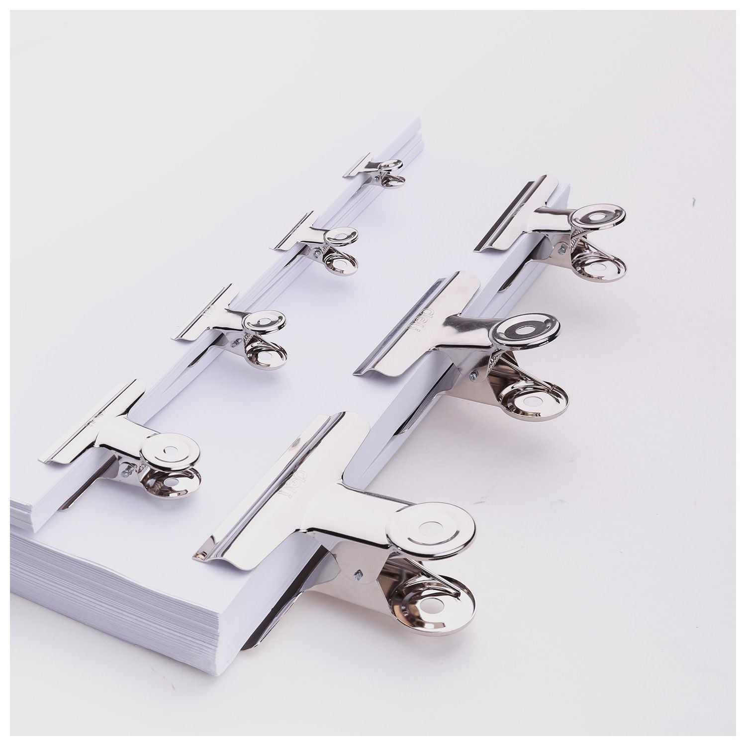 Deli Silver Bulldog Clips 38mm Silver 6pack