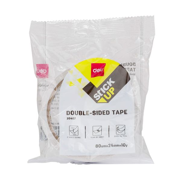 Deli Double Sided Tape 24mmx9m White