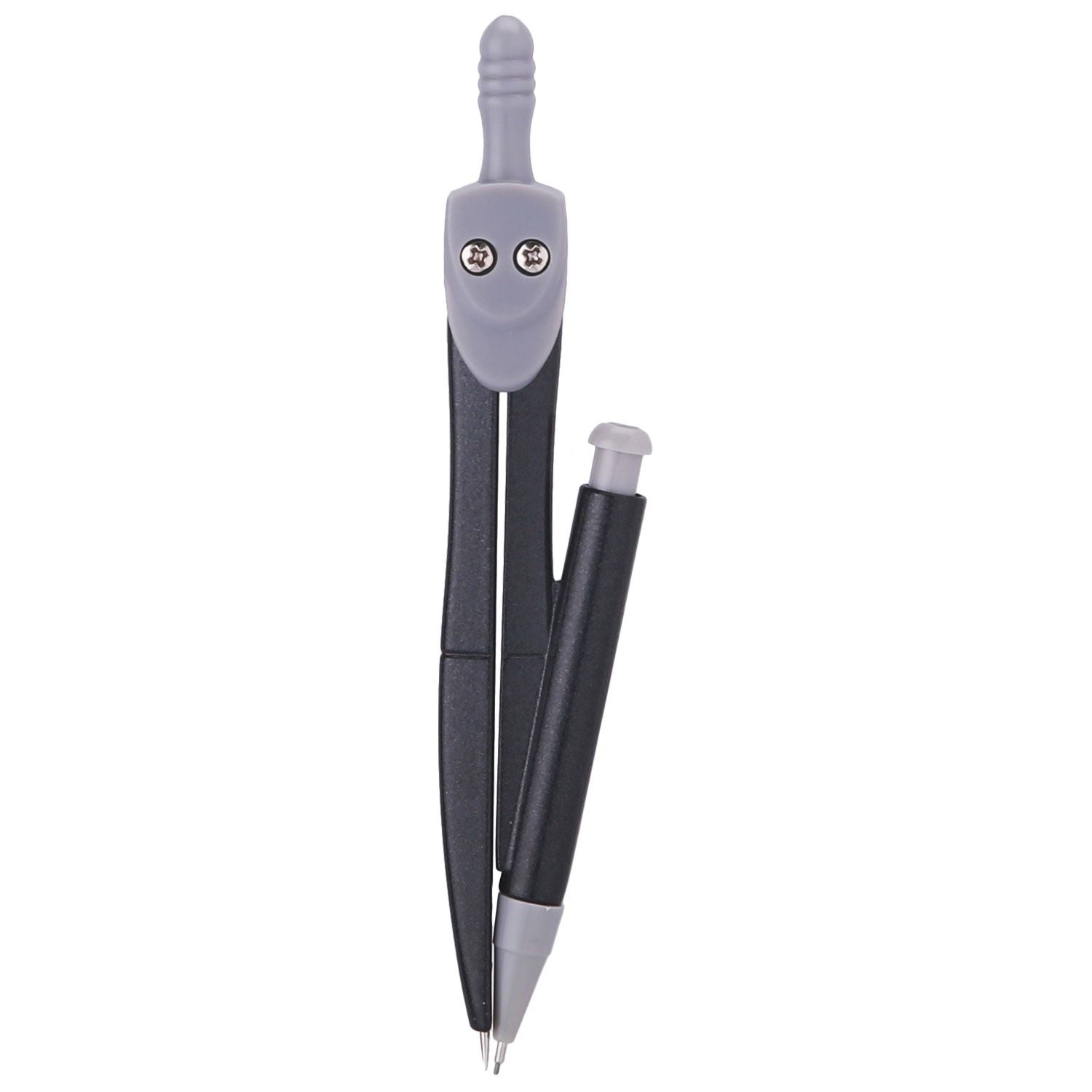 Deli Compass Metal with Mechanical Pencil Silver