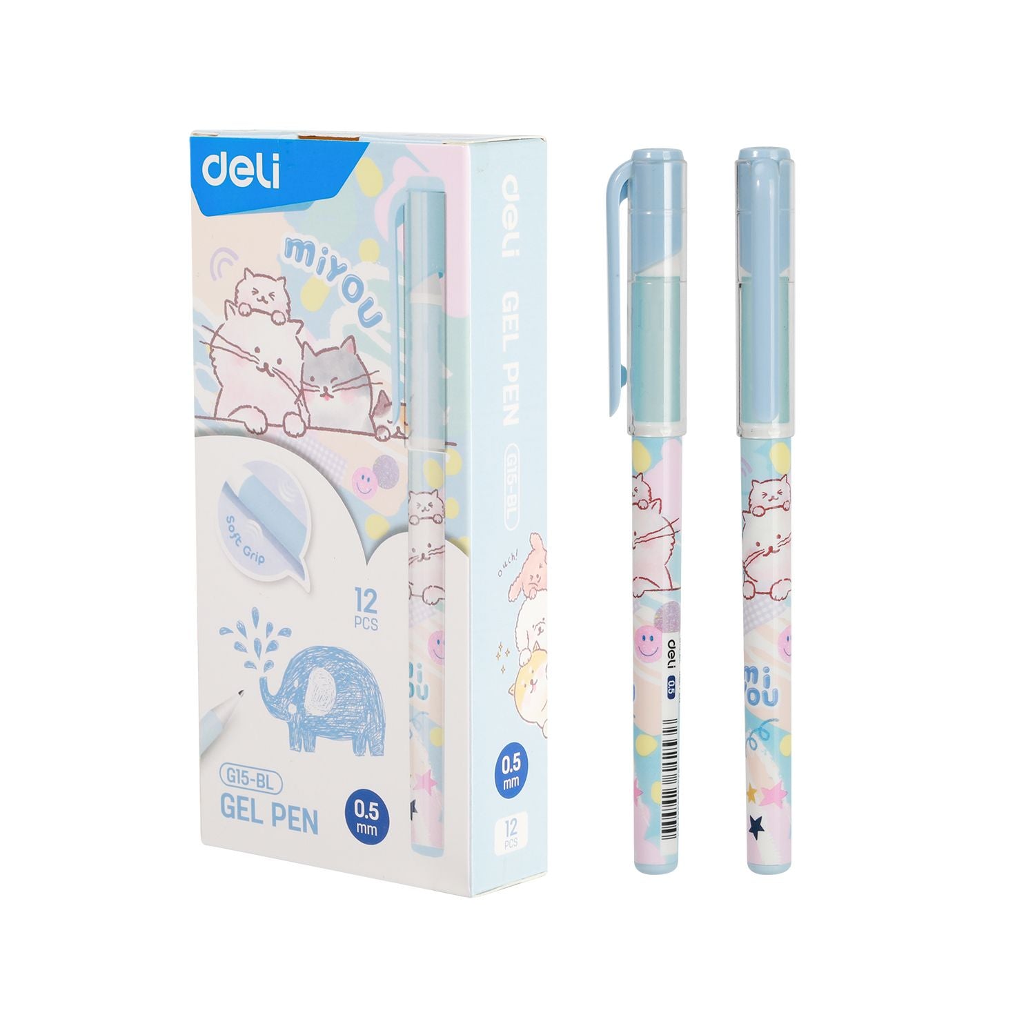 Deli Miyou Series Pen 0.5mm Blue Ink Miyou Barrel