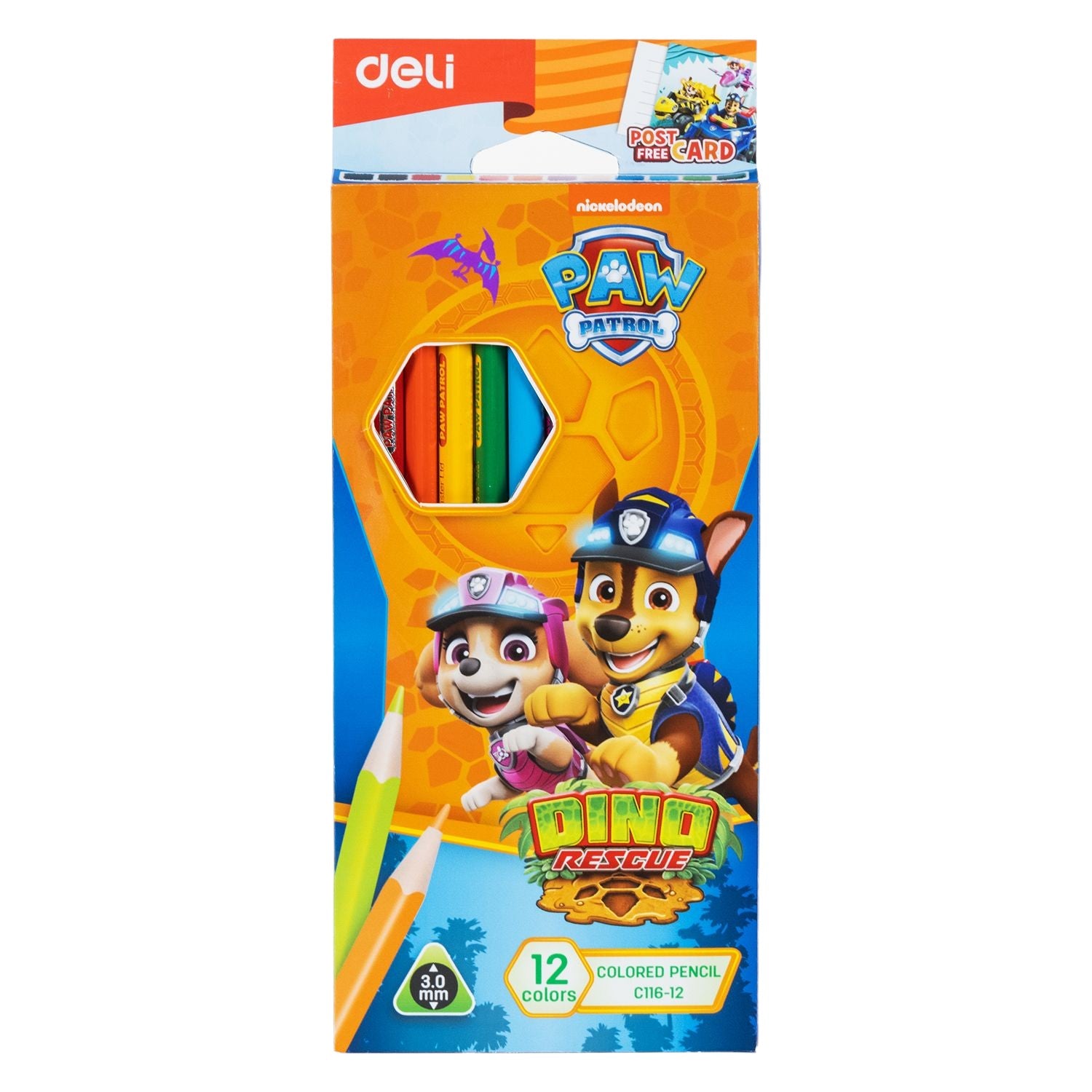 Deli Disney Paw Patrol Colored Pencil 12pack Assorted