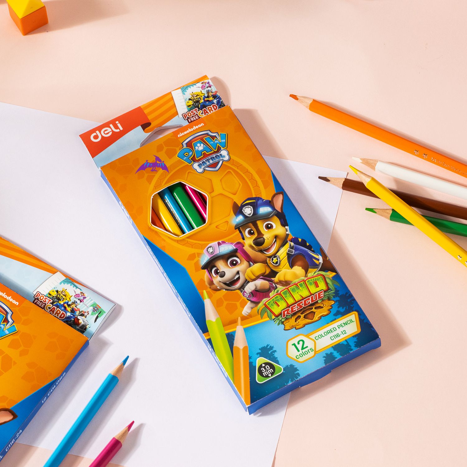 Deli Disney Paw Patrol Colored Pencil 12pack Assorted