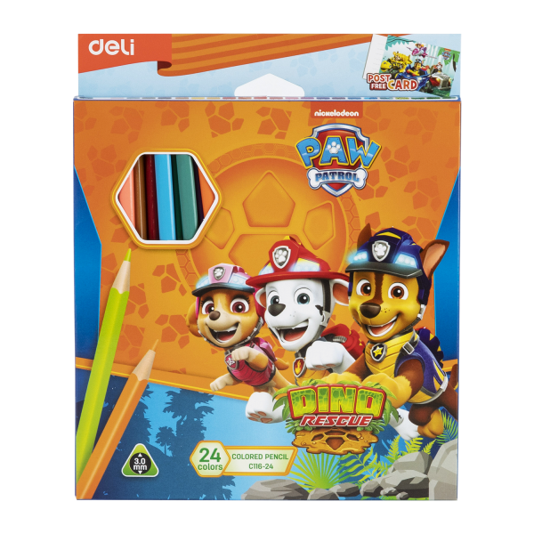 Deli Disney Paw Patrol Colored Pencil 24Pcs Assorted