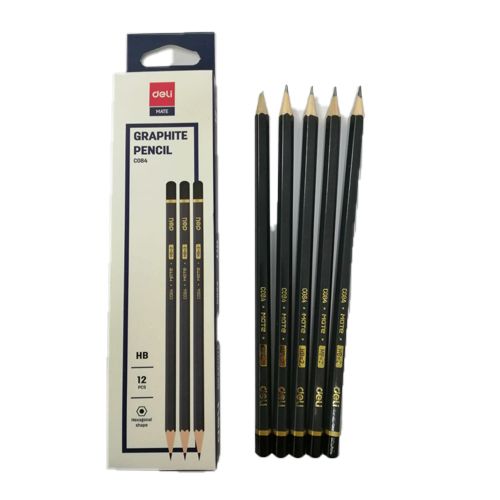 Deli Graphite Pencil HB Dipped 12pcs