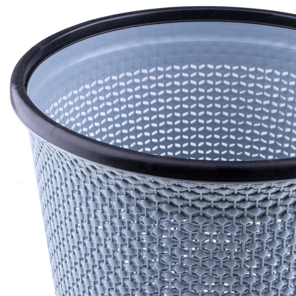 Rattan Wastepaper Dustbin Round Plastic 28x27cm