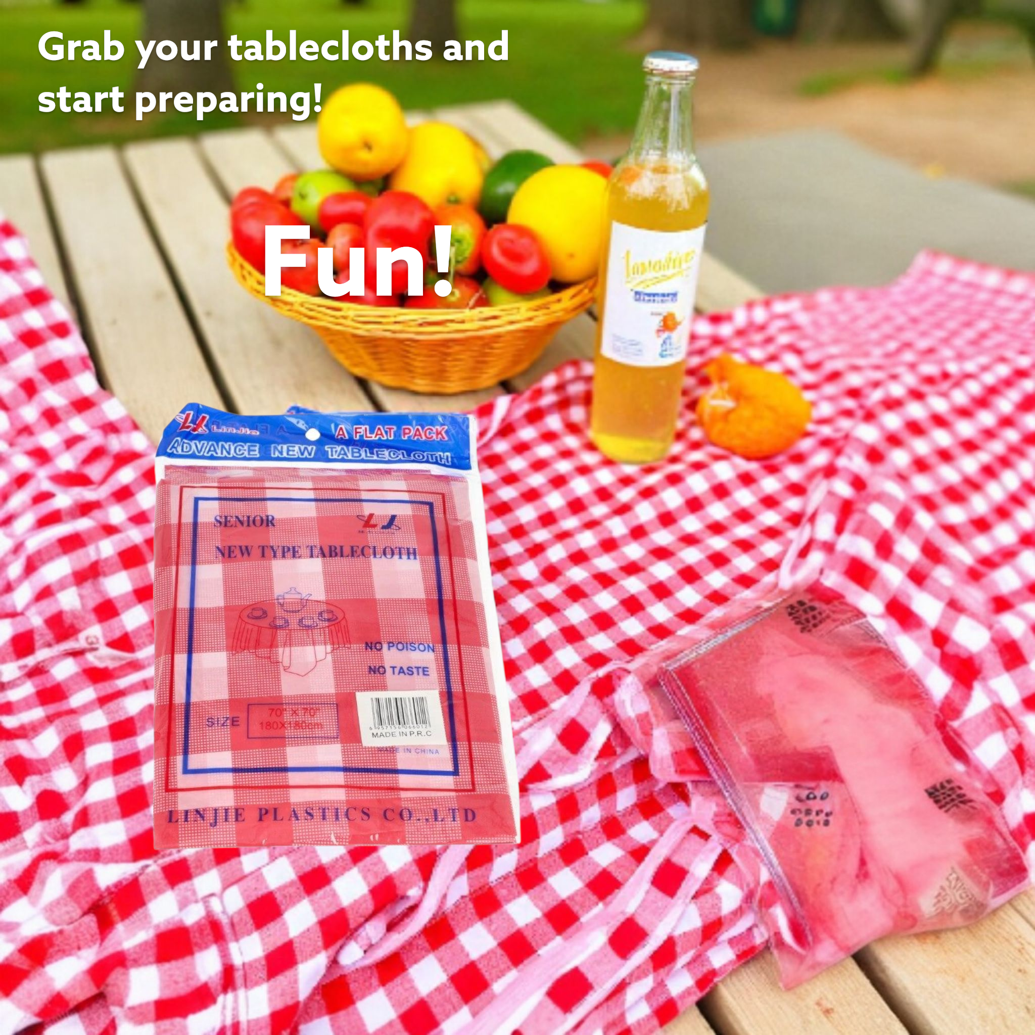 Plastic Table Cloth 153x122cm