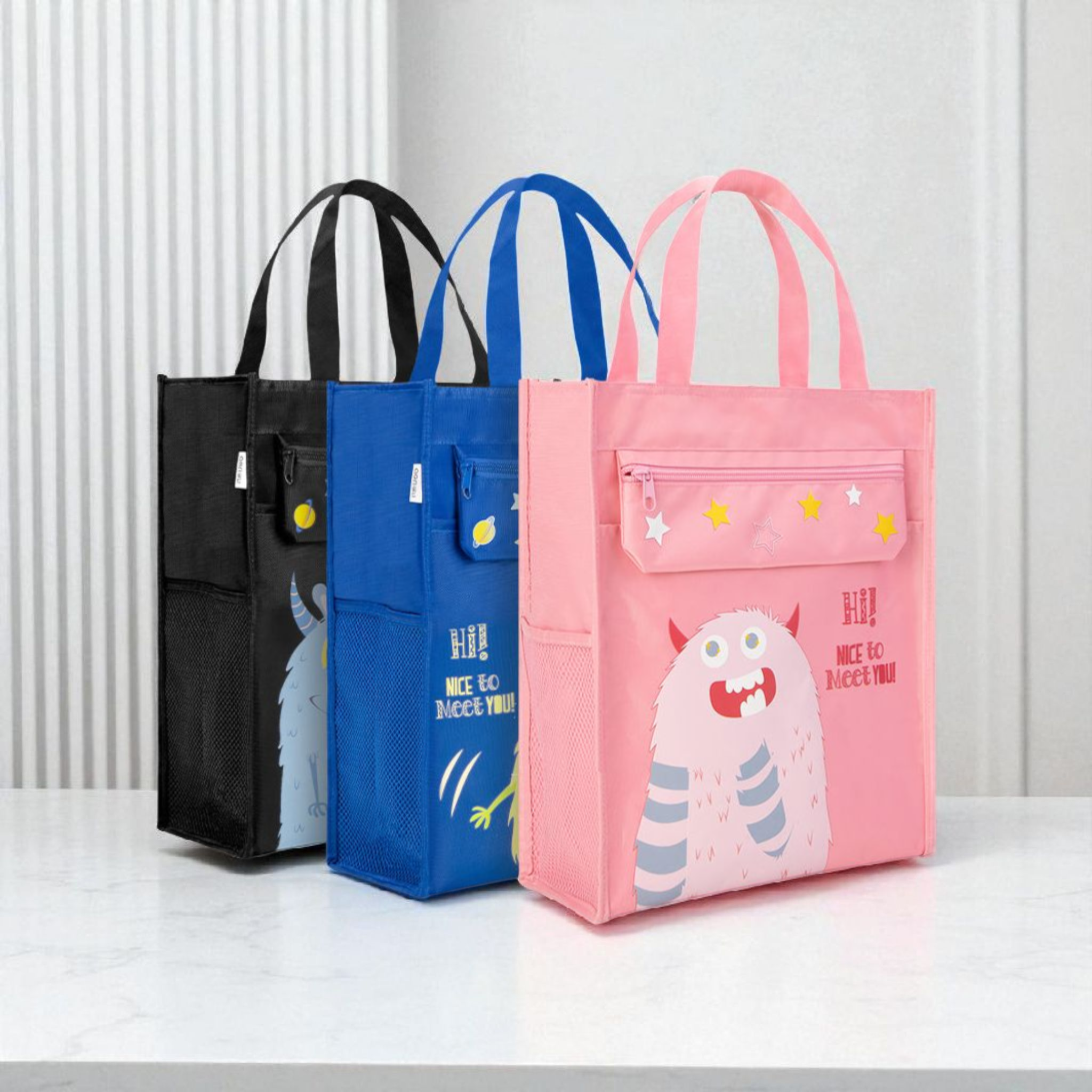 Deli Non-Woven School Bag 330x185x125mm with Soft Loop Handle