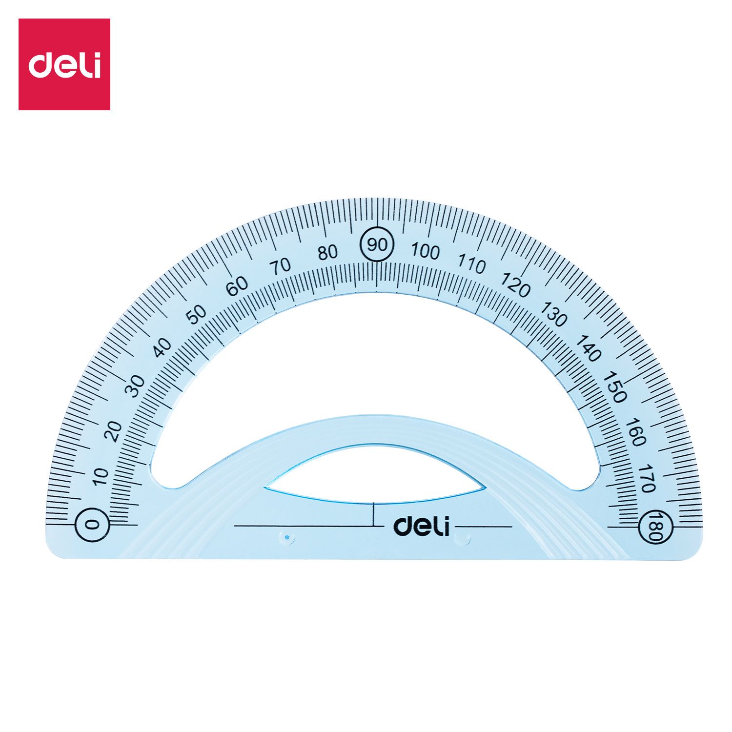 Deli Protractor 180deg 12cm Blue