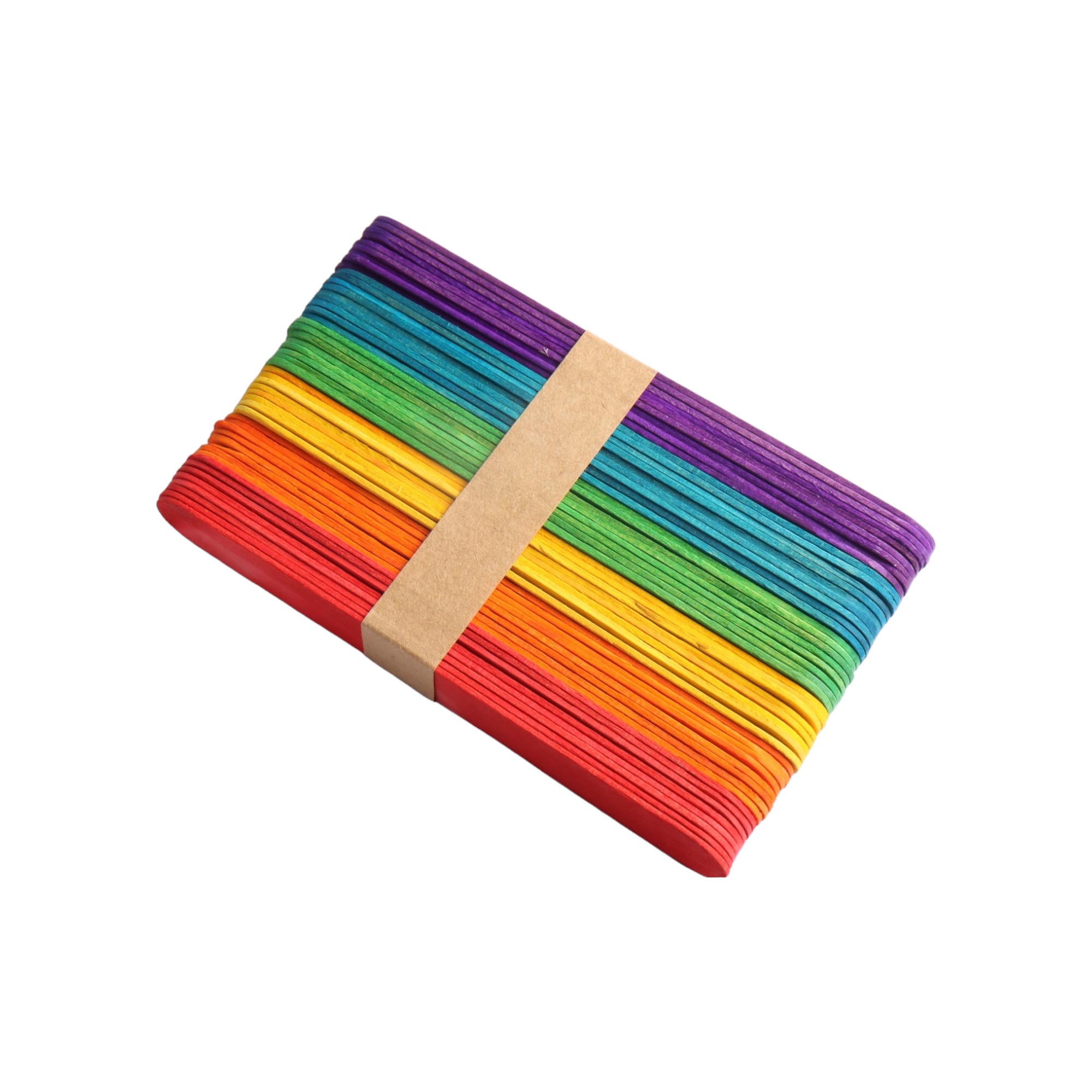 DIY Craft Multicolor Wooden Ice Cream Sticks 50pc