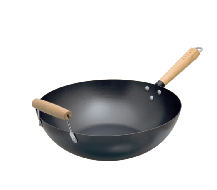 Regent Cookeare Wok Carbon Finish with Wooden Handle 71201
