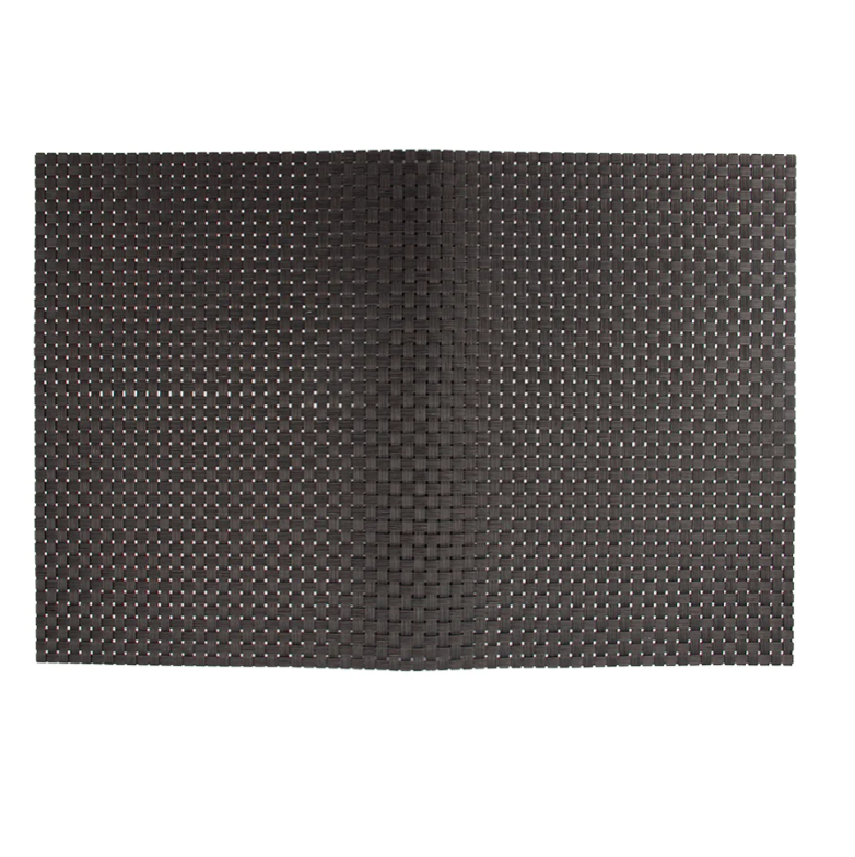 Regent Place Mat Black PVC Woven Wheat Black 300x450mm