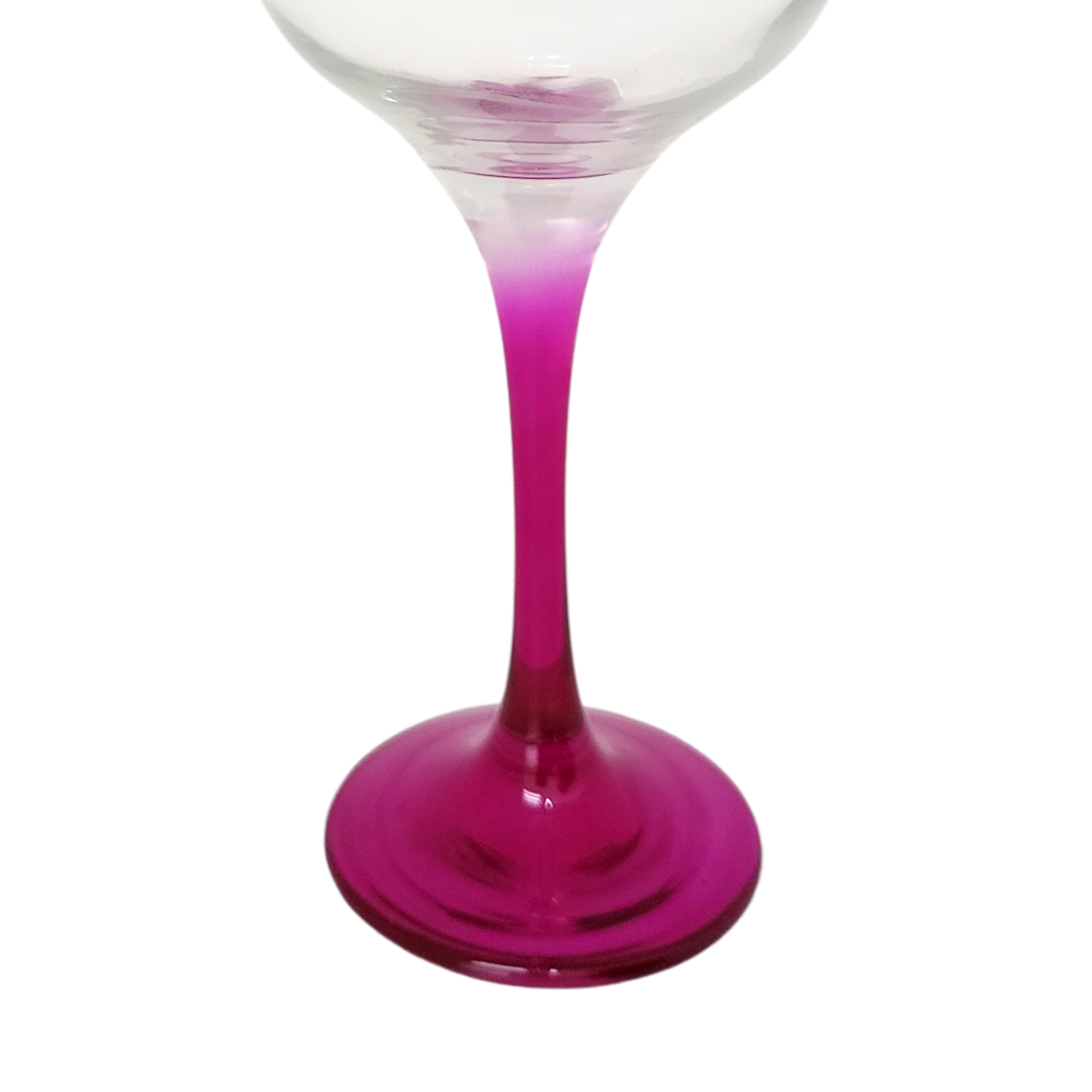 Glass Tumbler 300ml Color Stemmed SGN714 1pc