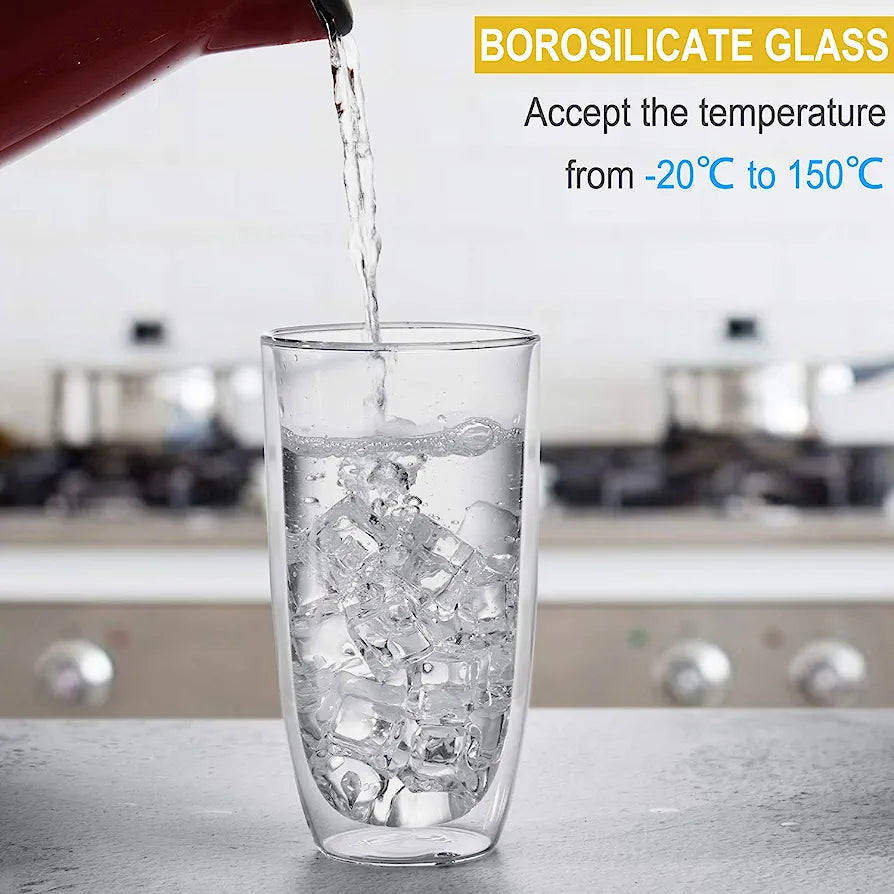 Glass Double Wall Cup 380ml 2pc GL2892